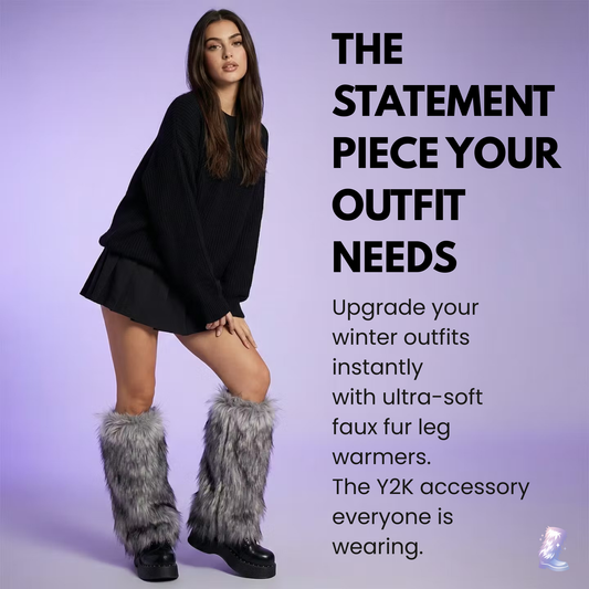 40Cm Fur Leg Warmers